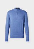 Calvin Klein Golf AVENUE HALF ZIP SWEATER - Jumper - denim