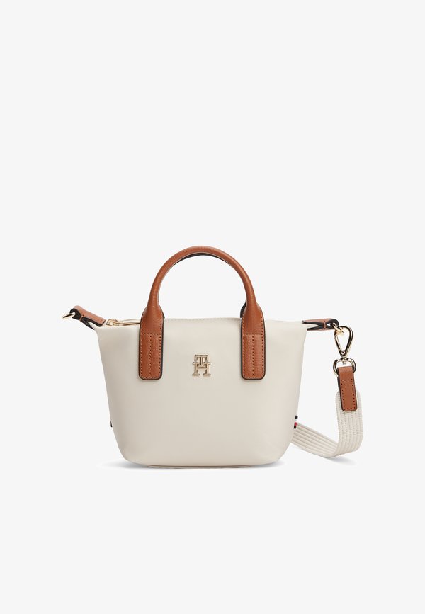 Tommy Hilfiger POPETTE MICRO TOTE - Handbag - soft cream