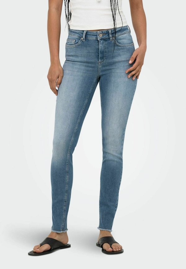 ONLY SKINNY FIT JEANS ONLBLUSH MID WAIST SKINNY FIT ANKLE LENGTH JEANS - Jeans Tapered Fit - special blue grey denim