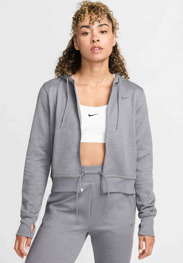 Nike Performance W NK ONE TF FZ HOODIE LBR - Zip-up sweatshirt - heather white