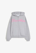 Bershka PRINTED - Zip-up sweatshirt - grey