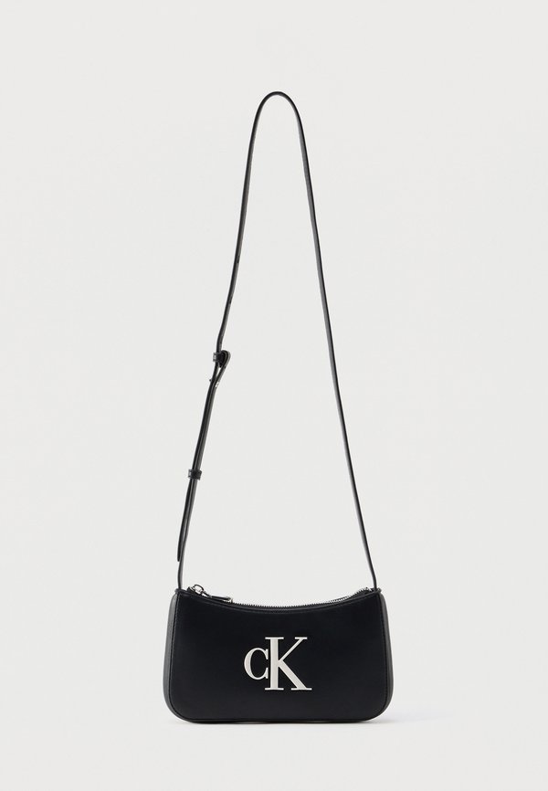 Calvin Klein BOLD MINI BAG - Cross body bag - black/white
