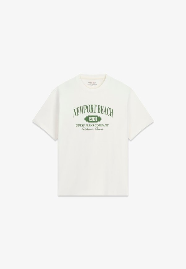Guess REGULAR FIT T-SHIRT - Print T-shirt - weiß