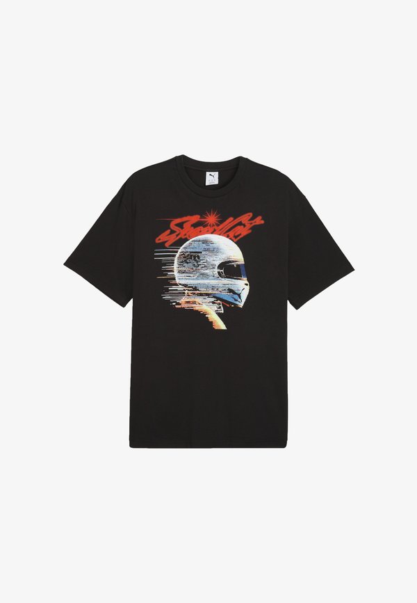 Puma GRAPHIC SPEEDCAT RELAXED TEE - Print T-shirt - black