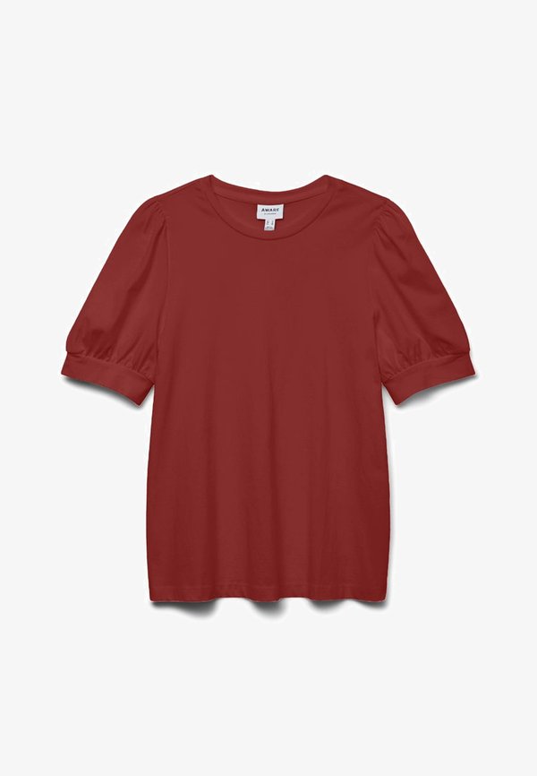 Vero Moda AWKERRY O NECK - Basic T-shirt - russet brown