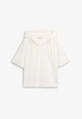 TOM TAILOR TOM TAILOR STRICK & SWEATSHIRTS LOOSE FIT JACQUARD HOODIE SWEATSHIRT - Print T-shirt - whisper white