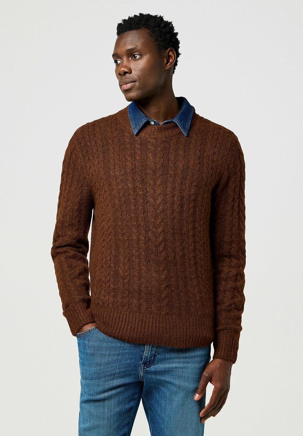 Wrangler LONG SLEEVE CABLE REGULAR FIT
