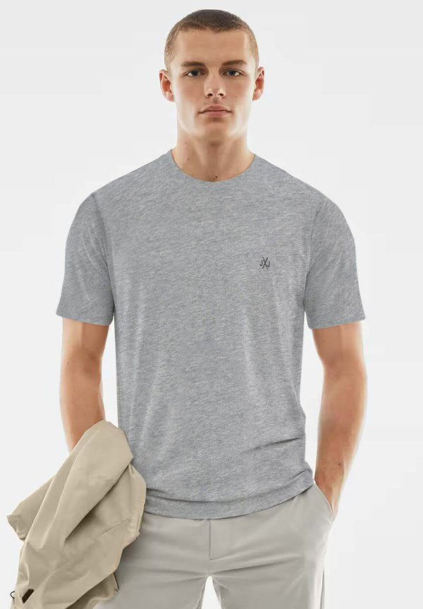 Jack & Jones 3ER PACK  - Basic T-shirt - white black grey