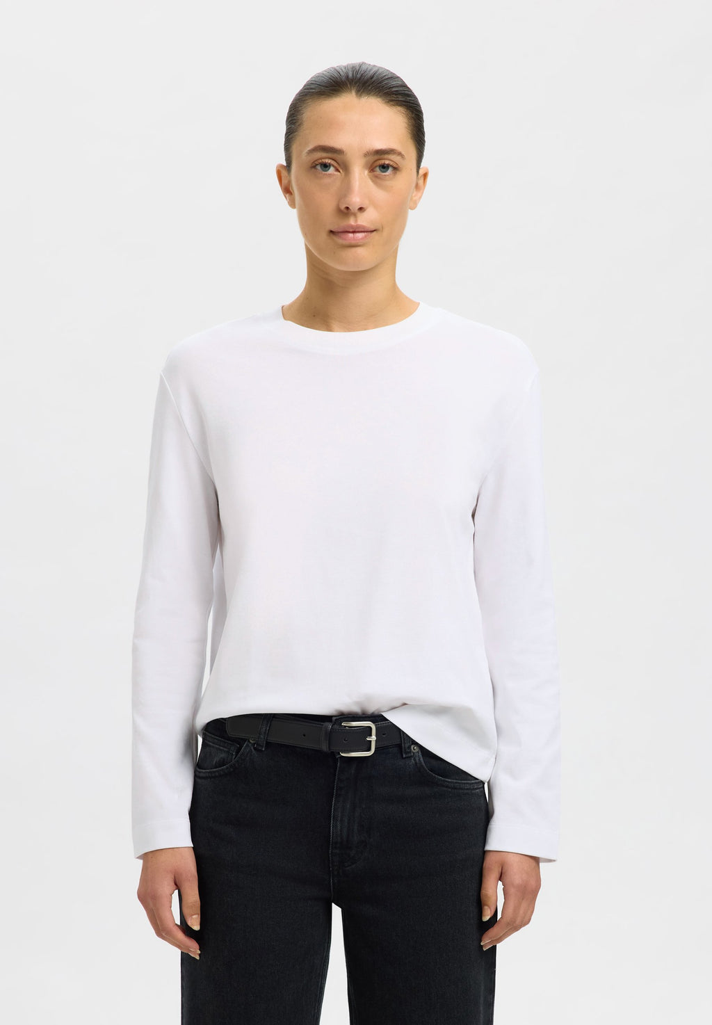 Selected SLFESSENTIAL LS BOXY TEE NOOS