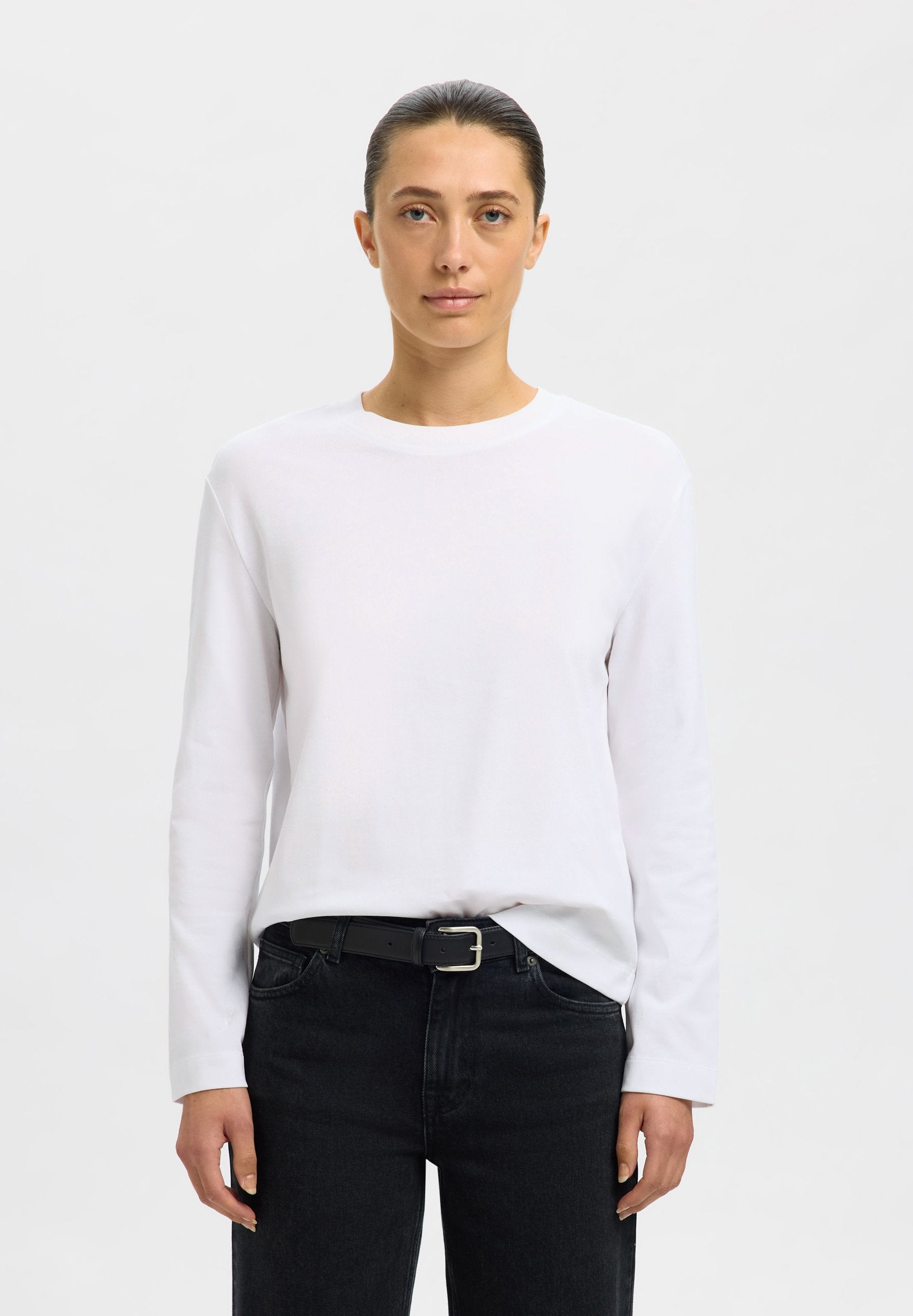 Selected SLFESSENTIAL LS BOXY TEE NOOS