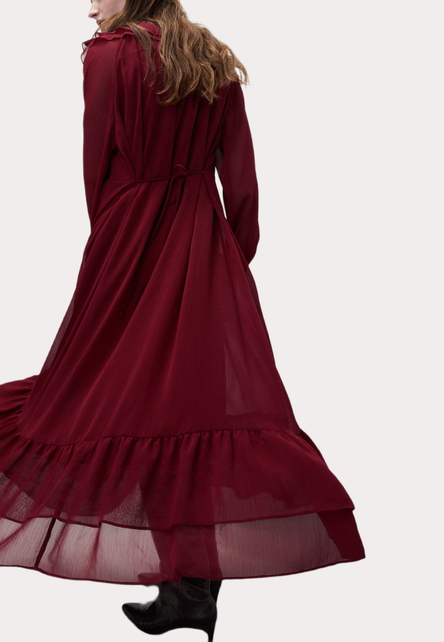 Marks & Spencer V-NECK FRILL DETAIL MIDAXI