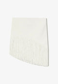 Bershka FRINGED ASYMMETRIC SKIRT - A-line skirt - white