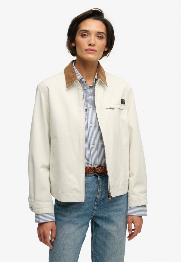 Superdry & Co SUPERDRY CORD COLLAR RANCH JACKET.. - Light jacket - off white