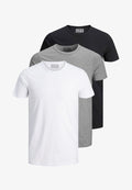 Jack & Jones 3 PACK O-NECK - Basic T-shirt - black/white/grey