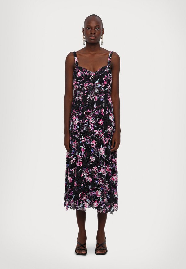 ML Monique Lhuillier MANON SLEEVELESS MIDI DRESS
