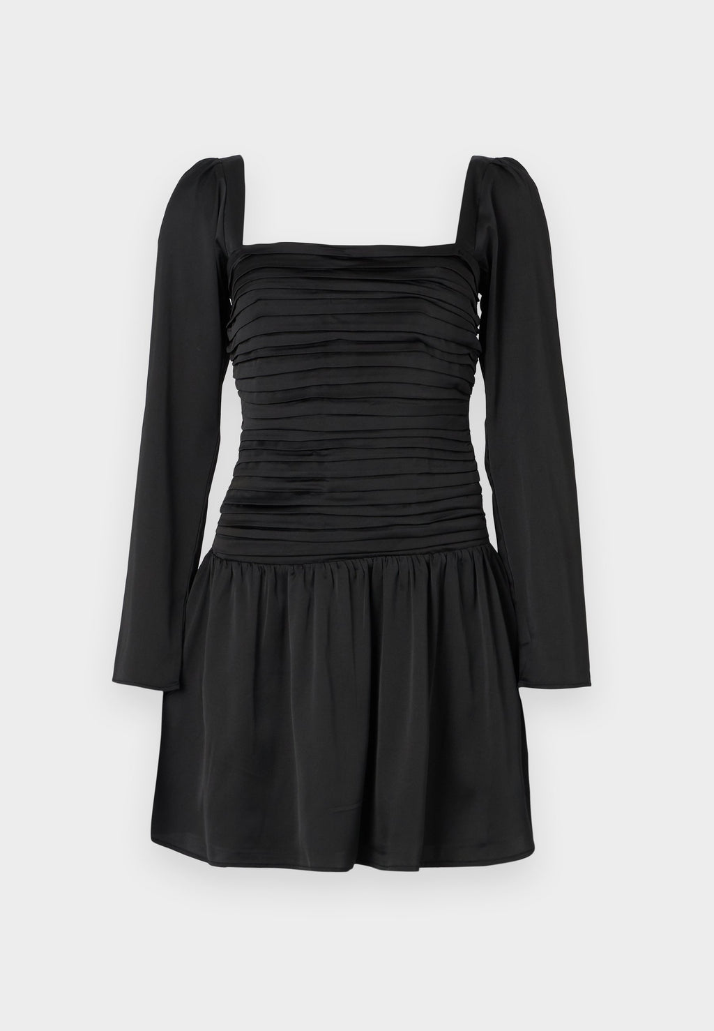 Abercrombie & Fitch The A&F Emerson Drop-Waist Satin Mini Dress