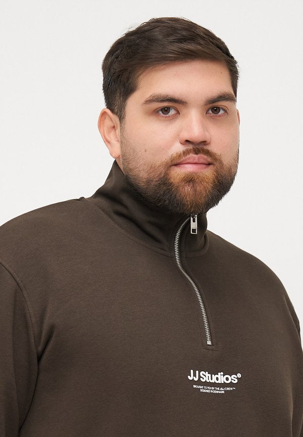 Jack & Jones Half zip Plus Size Printed Half zip