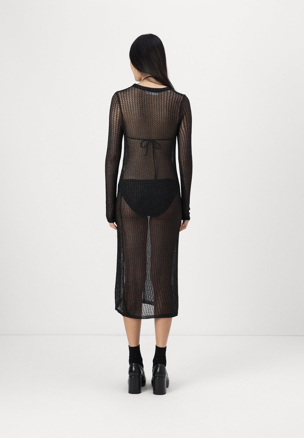 Selected SLFSADIE METALLIC O NECK DRESS
