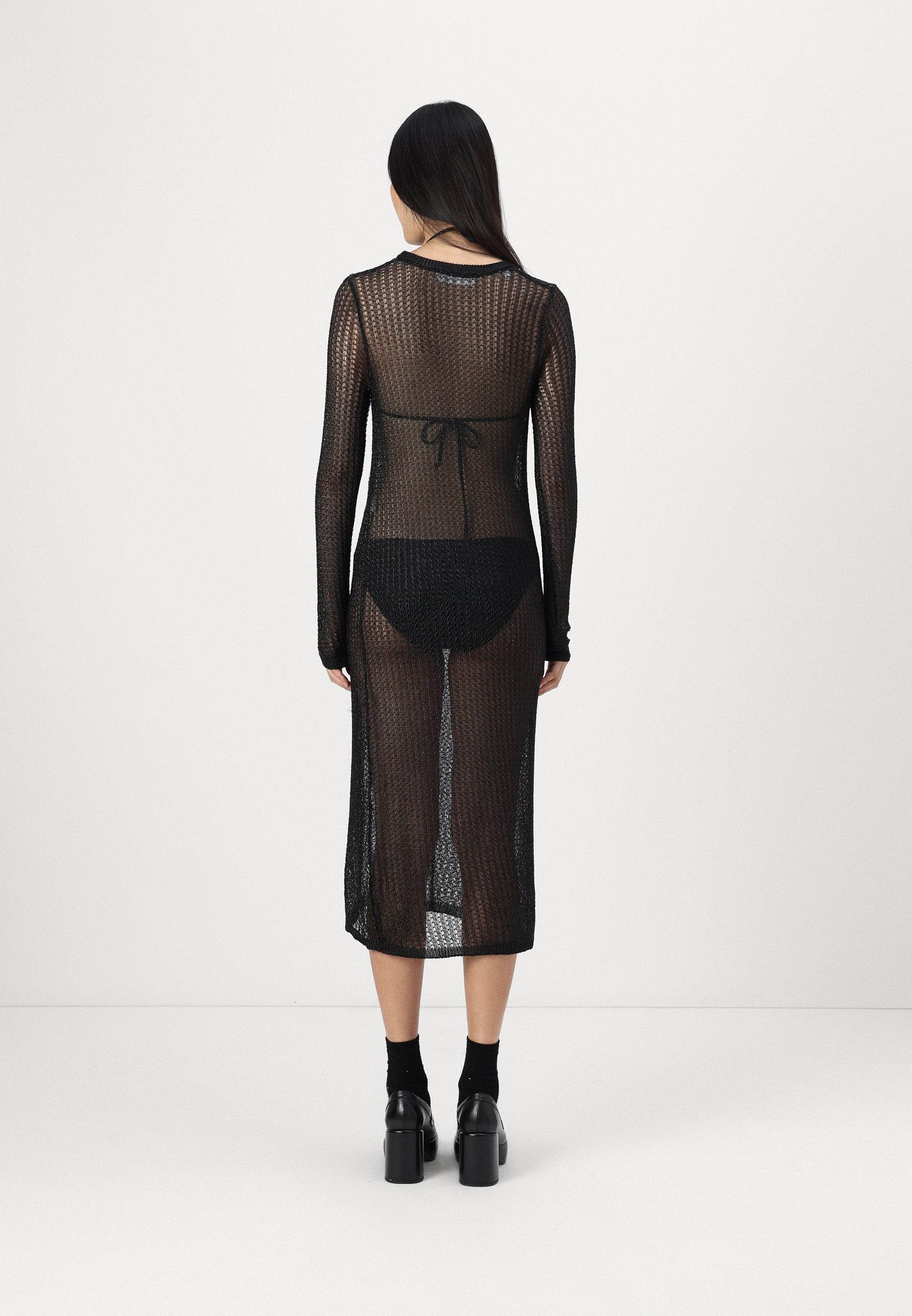 Selected SLFSADIE METALLIC O NECK DRESS