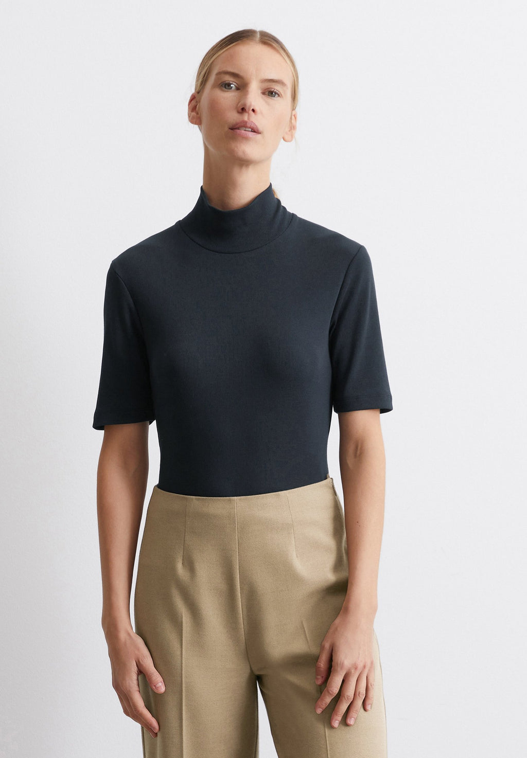 Marc O'Polo STAND-UP COLLAR SHORT SLEEVE