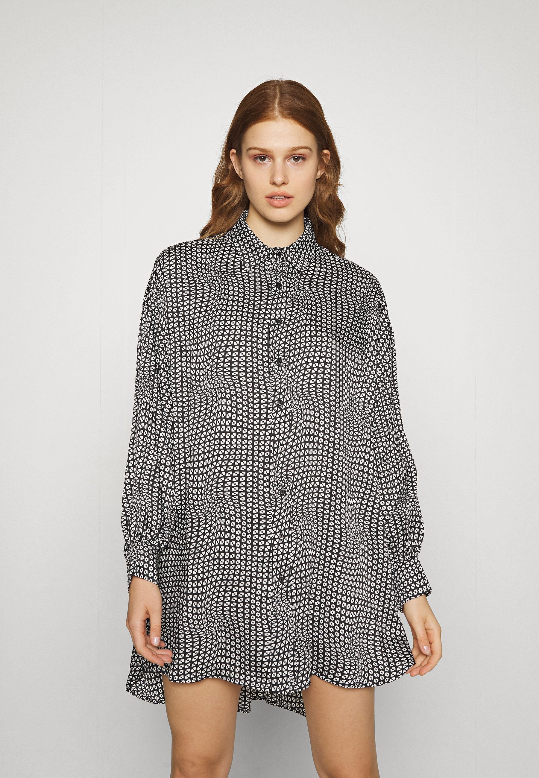 Glamorous RELAXED SHIRT DRESS WITH LONG SLEEVES