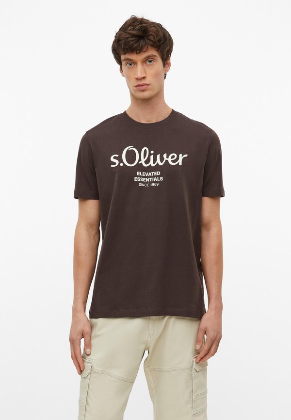 s.Oliver T-SHIRT - Print T-shirt - dunkelbraun