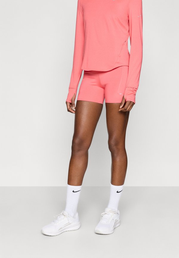 Nike Performance W NK DF SWIFT HR 4IN SHORT - Short running tights - sea coral/reflective silver-coloured