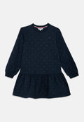 FESTIVE STUD RELAXED FLEECE SKATER DRESS Media 1