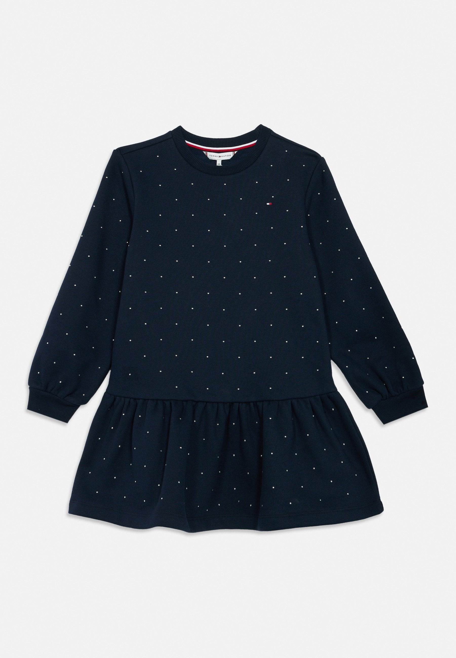 FESTIVE STUD RELAXED FLEECE SKATER DRESS Media 1