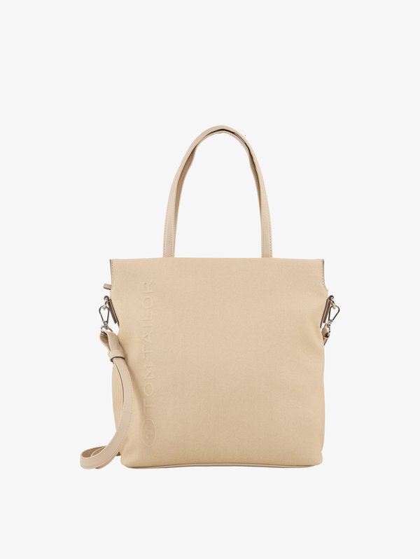 TOM TAILOR ROSA ZIP SHOPPER M - Handbag - beige