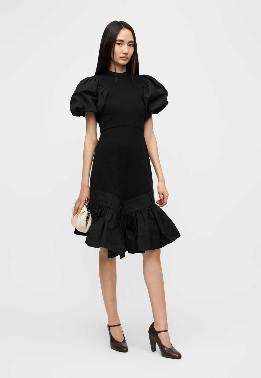 ROKH BELTED PUFF SLEEVE