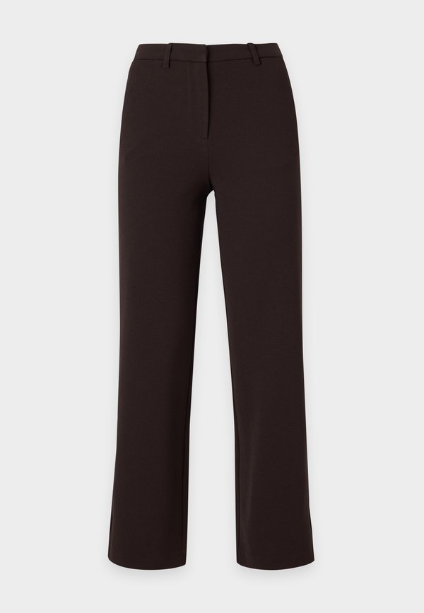 Vero Moda Petite VMZAMIRA STRAIGHT PANT - Trousers - chocolate torte