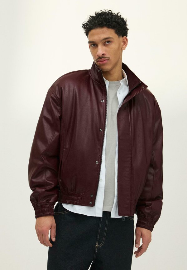 Bershka Bomber Jacket - bordeaux