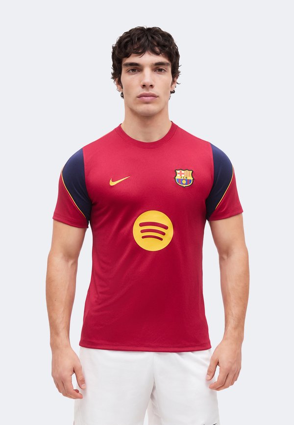 Nike Performance FCB TOP - Sports T-shirt - noble red/blackened blue/mineral yellow