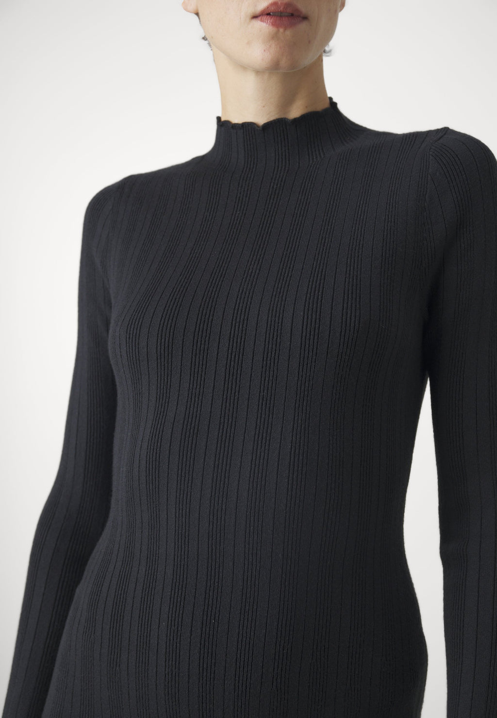 Abercrombie & Fitch LONG-SLEEVE MOCKNECK MINI SWEATER DRESS