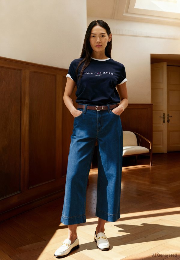 Tommy Hilfiger HERITAGE  - Print T-shirt - marine