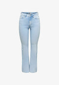 ONLY ONLWAUW High waist Flared Fit - Flared Jeans - light blue bleached denim