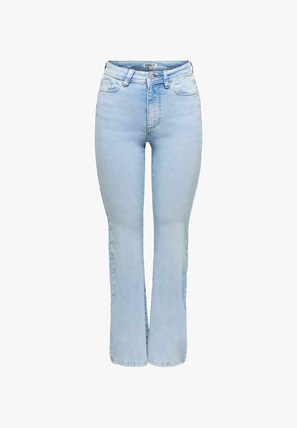 ONLY ONLWAUW High waist Flared Fit - Flared Jeans - light blue bleached denim