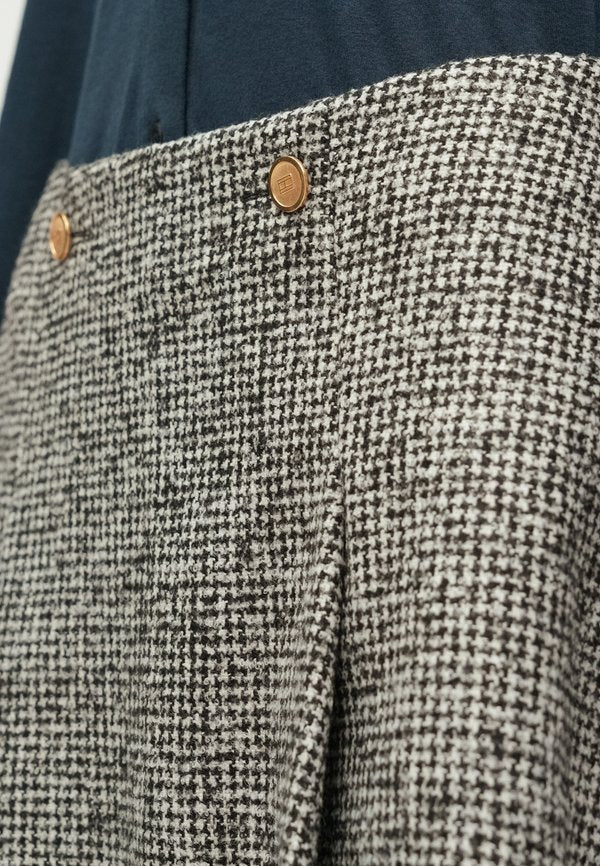 Tommy Hilfiger FESTIVE RELAXED HOUNDSTOOTH WOOL BLEND MINI SKIRT