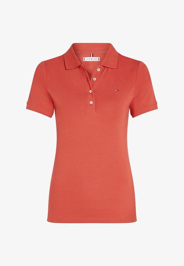 Tommy Hilfiger SLIM FIT - Polo shirt - breton stripe orange flash