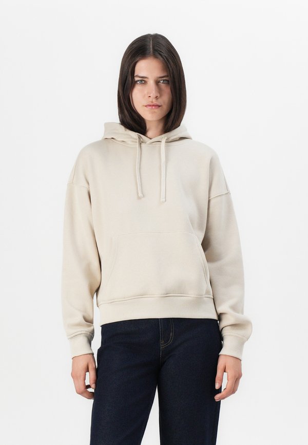 ONLY ONLBEST L/S HOOD SWT NOOS - Hoodie - pumice stone