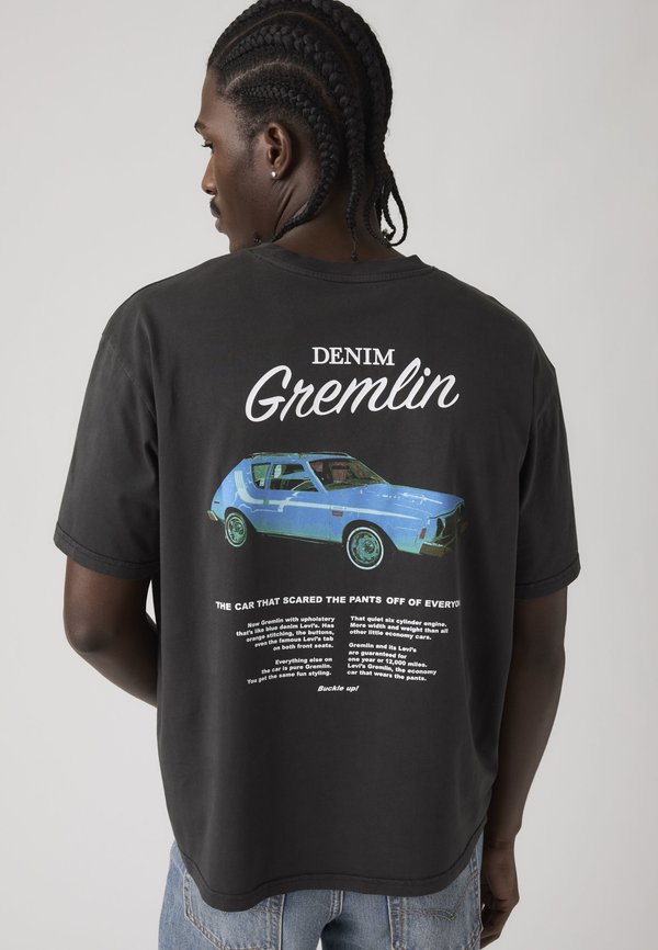 Levi's® BOXY TEE - Print T-shirt - coastal creative gremlin jet black