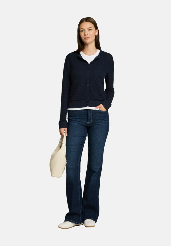 TOM TAILOR KNIT STRUCTURED CARDIGAN - Cardigan - sky captain blue