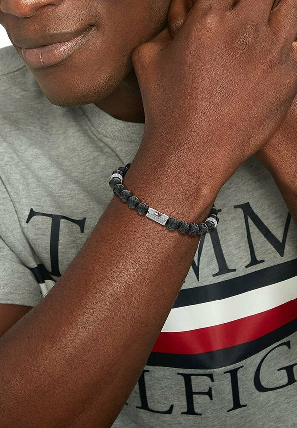 Tommy Hilfiger FARBSTEIN - Bracelet - schwarz