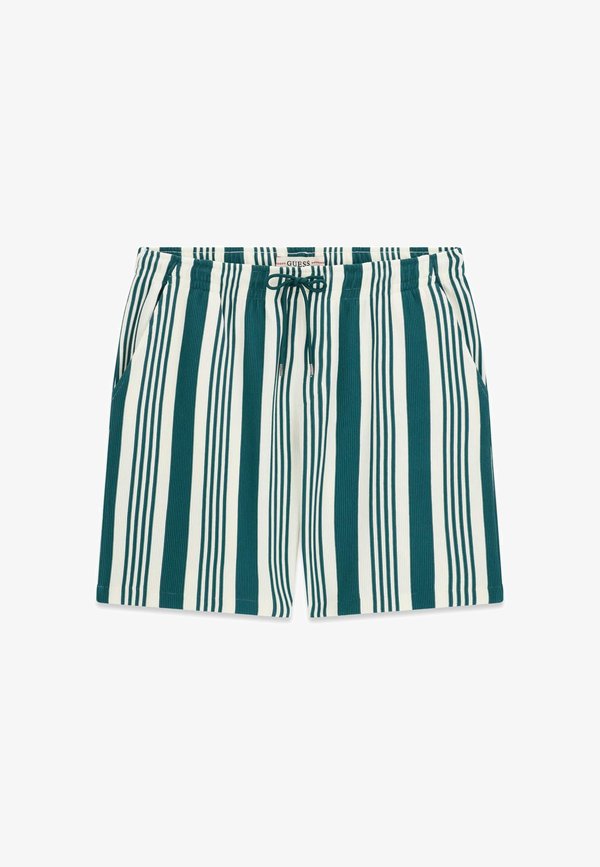 Guess GESTREIFTE SHORTS - Shorts - mehrfarbig grün