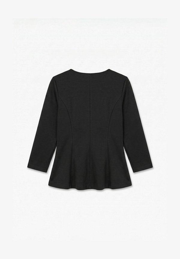 Vero Moda TOP VMSMILLA TOP - Long sleeved top - black