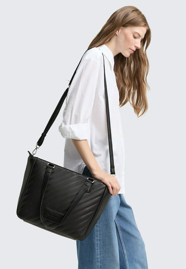 TOM TAILOR MIRELA ZIP SHOPPER L - Handbag - schwarz black