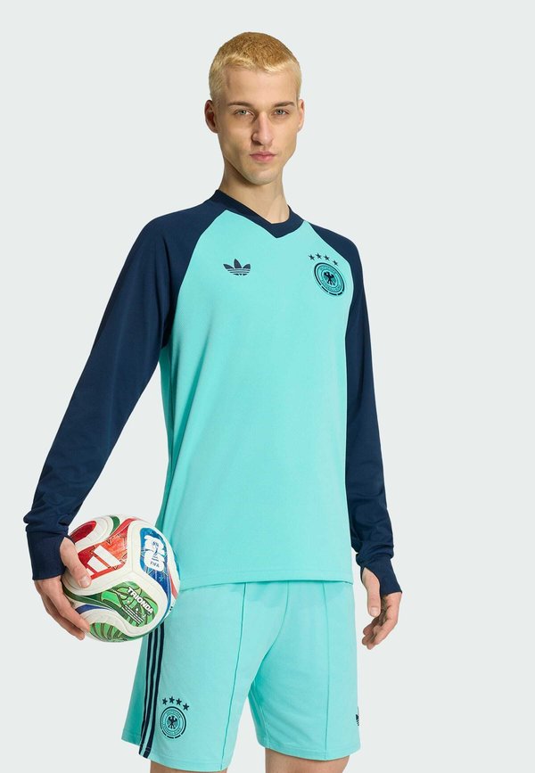 adidas Performance GERMANY 26 AWAY PRE-MATCH WARM - Long sleeved top - flash aqua