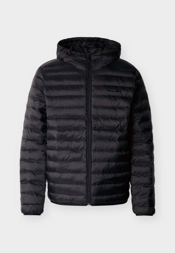 Calvin Klein HOODED CHANNELED PUFFER