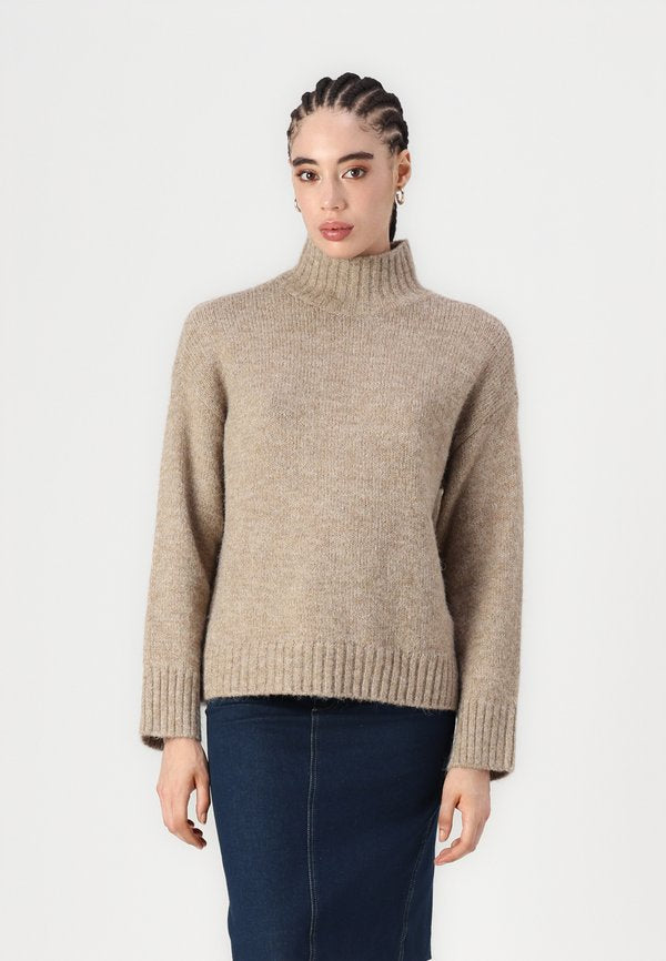 Vero Moda VMMADDIE HIGHNECK PULLOVER  - Jumper - silver mink
